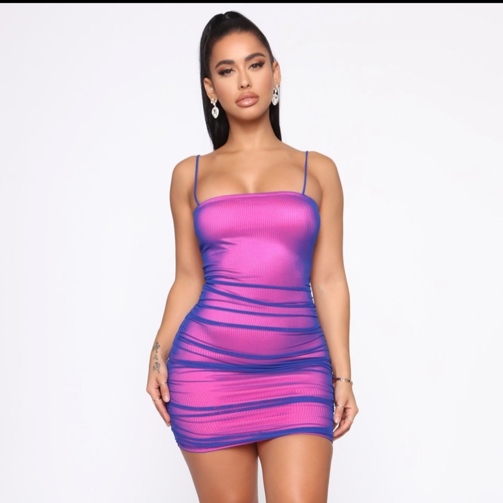 Ruched mini dress